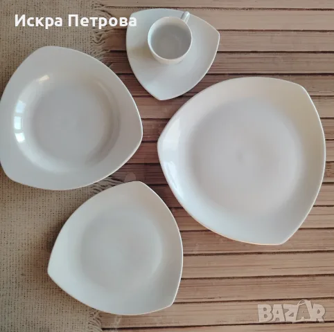 Порцеланов троен сет + чаша за кафе