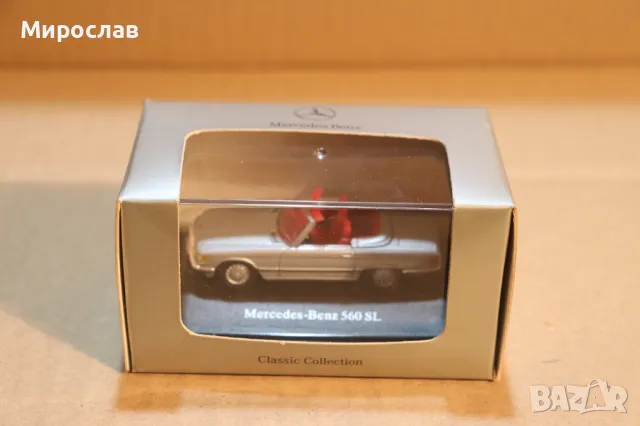 1:72 MERCEDES BENZ 560 SL ИГРАЧКА КОЛИЧКА ДИЛЪРСКИ МОДЕЛ