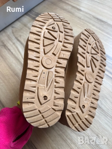 Уникални топли пантофи от овча кожа, вълна, платформа до глезена ! 37,5 н, снимка 8 - Чехли - 51229254