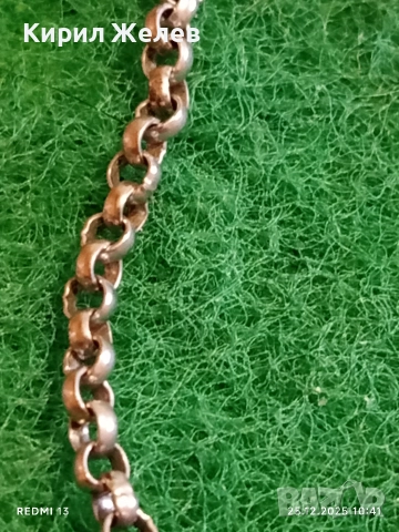 Красива сребърна гривна с плетка тип РОЛО елегантен стилен дизайн 16943, снимка 2 - Гривни - 52895942