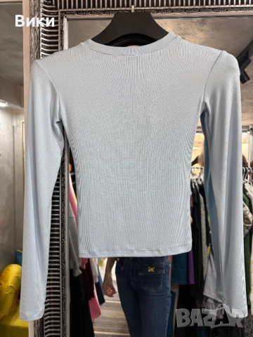 Блуза в светло синьо размер S, M u L, снимка 5 - Блузи с дълъг ръкав и пуловери - 52927285