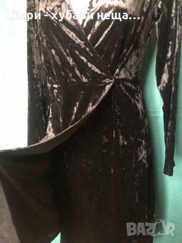 Халат от черен плюш🍀❤️S, М, M/L❤️🍀арт.4058, снимка 2 - Пижами - 38838439