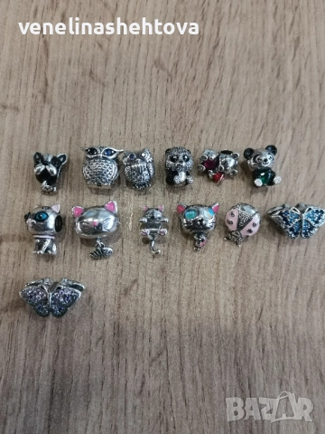 Сребърни талисмани висулки стопери клипс за гривни Пандора , снимка 4 - Гривни - 52331432