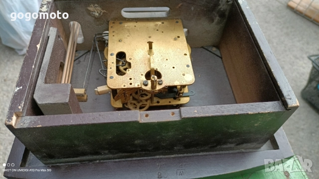 Часовник, стари, стар, антики, винтидж, арт часовник ОРИГИНАЛЕН немски, германски, GERMANY, снимка 18 - Стенни часовници - 51859280