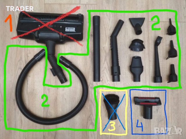 комплект сет накрайници четки четка адаптери за прахосмукачка Zelmer