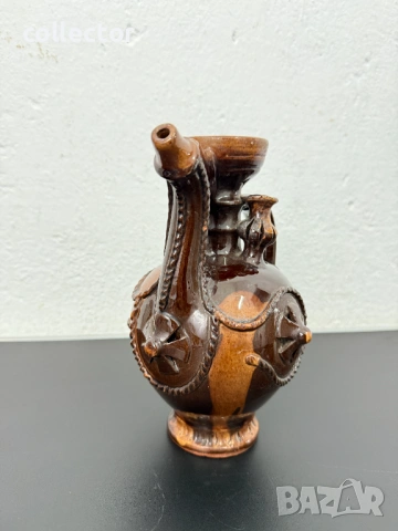 Стар керамичен крондир / бърдук / бърдуче. №7802, снимка 2 - Антикварни и старинни предмети - 53018046