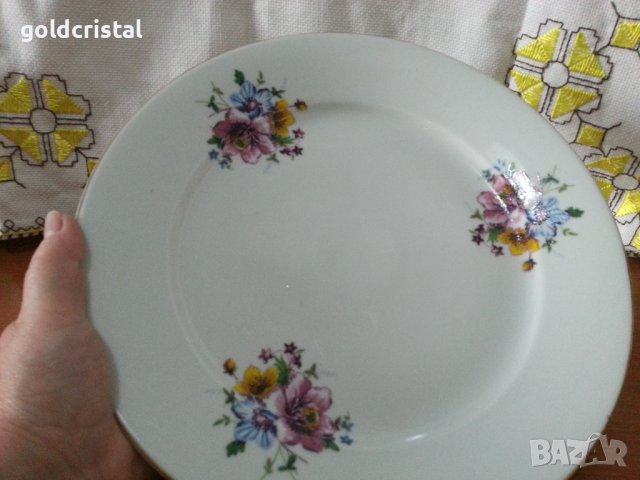 Стар български порцелан плато чиния , снимка 3 - Антикварни и старинни предмети - 42136589