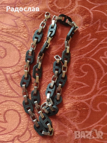 мъжко стоманено колие, снимка 3 - Колиета, медальони, синджири - 53931707