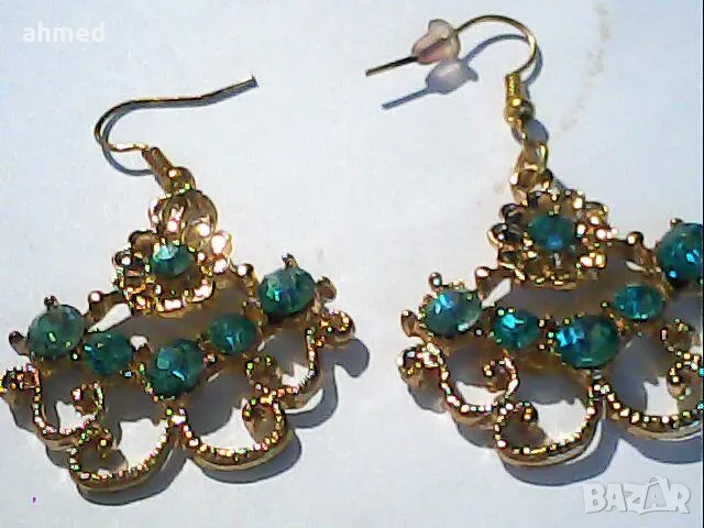 разкошно позлатано колие е обици сес кристали, снимка 9 - Колиета, медальони, синджири - 40838571