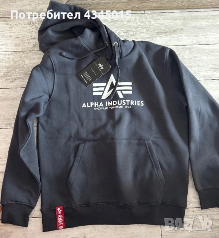 Суичър Alpha Industries, снимка 2 - Суичъри - 54156176