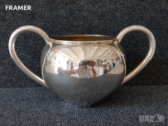 Сребърна кована сребро купа чаша тас копие по античен съд, снимка 1 - Антикварни и старинни предмети - 37943637