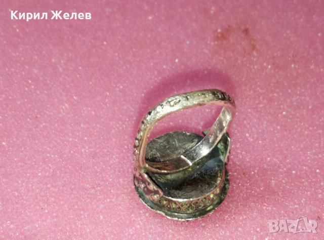 СТАРИНЕН ВЪЗРОЖДЕНСКИ ФИЛИГРАНЕН СРЕБЪРЕН ПРЪСТЕН ВИСОКА ПРОБА СРЕБРО с ГРАНУЛАЦИЯ МАЙСТОРСКИ 41962, снимка 14 - Антикварни и старинни предмети - 44423870