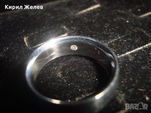СТОМАНЕН ПРЪСТЕН с ОТВЪТРЕ ВГРАДЕН СКЪПОЦЕНЕН КАМЪК МНОГО ОРИГИНАЛЕН ТИП ХАЛКА 19695, снимка 12 - Пръстени - 32101929