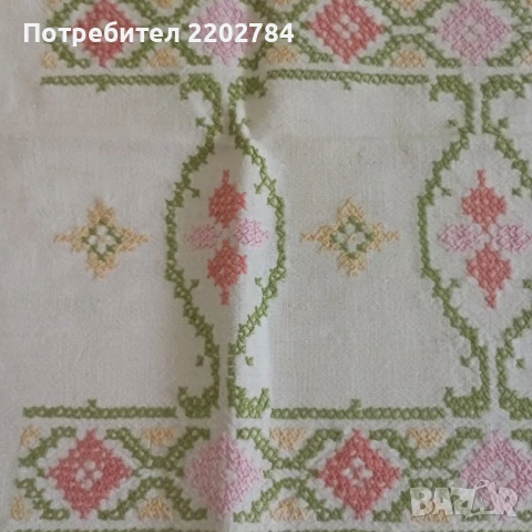 Старинни декоративни кърпа с бродерии,пано за стена, снимка 3 - Антикварни и старинни предмети - 50778534