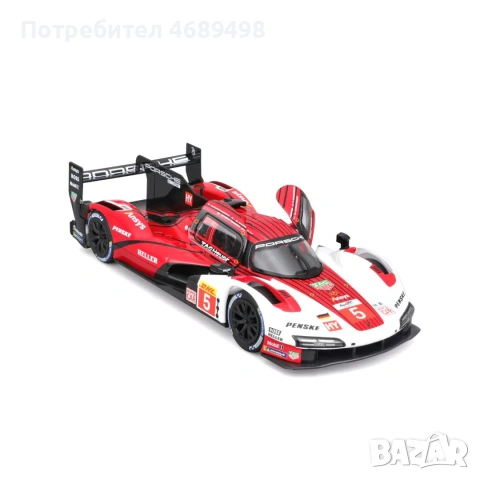 Bburago Race Porsche 963 – 1:24 DieCast състезателен модел – колекционерска реплика, снимка 4 - Колекции - 53178911