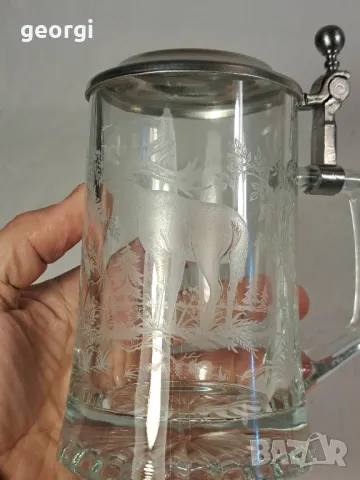 немска халба с ловни мотиви , снимка 8 - Чаши - 48564717