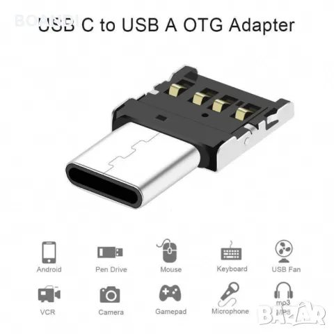 USB OTG адаптер micro USB,Type C  за телефон,таблет, снимка 3 - USB кабели - 47512678