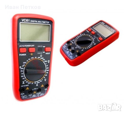 Мултицет VC61 за измерване на напрежение, ток и съпротивление.