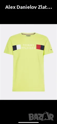 Мъжка неонова тениска Tommy Hilfiger (Умалена: отговаря на M/L), снимка 6 - Тениски - 55849410