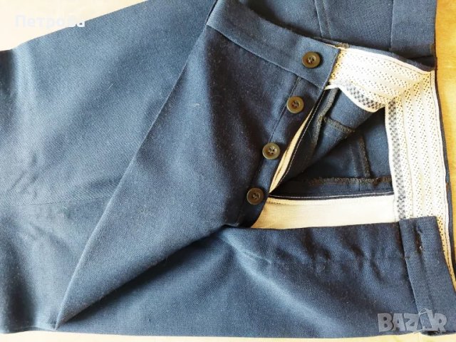 Мъжки панталон, нов, вълнена материя, тъмносин, снимка 4 - Панталони - 49761936