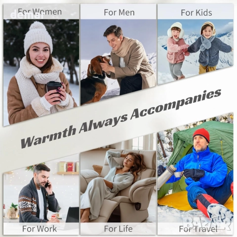 2 в 1 Акумулаторни нагреватели за ръце, цилиндрични, 3 режима, снимка 7 - Други стоки за дома - 52442562