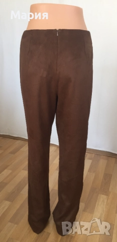 С / М Нов Дамски Панталон Yansi Fugel Имитира Велур Кафяв Есенен Зимен, снимка 15 - Панталони - 51825842