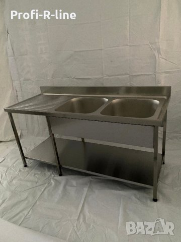 Двойна мивка с работен плот 1800 мм, снимка 5 - Обзавеждане за заведение - 31831809
