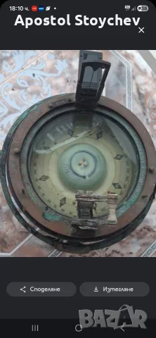 Автентичен голям корабен компас КМ-100 (СССР, 1972 г.) – № 134