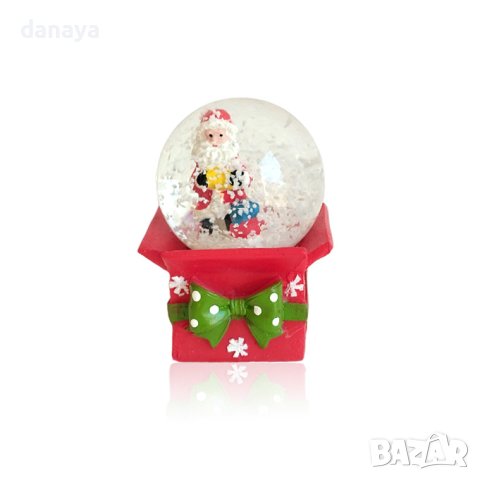 4194 Коледно преспапие Подарък с Дядо Коледа или Снежен човек, снимка 5 - Декорация за дома - 42763546