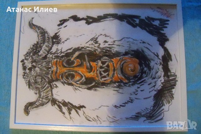 "Кукер" 2 картина от художничката Десислава Илиева, снимка 5 - Картини - 32086812