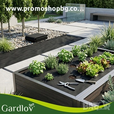 Черен агротекстил против плевели 1,6×20 м, 50 г/м² Gardlov, снимка 3 - Други - 48168939