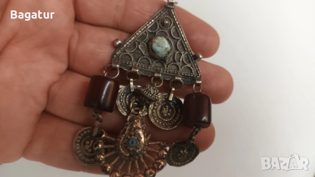 Стара трепка,накит,сачан,тюркоаз,бакелит,, снимка 7 - Антикварни и старинни предмети - 54044074