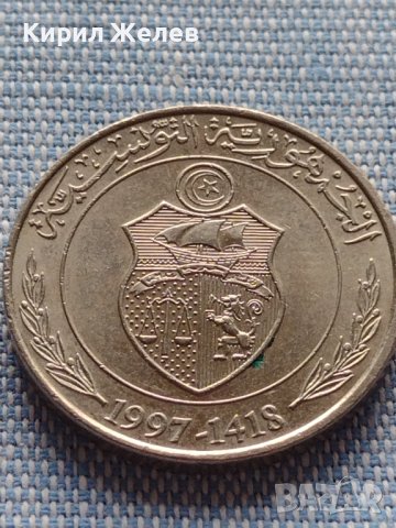 Монета 1 динар 1997г. Тунис много красива за КОЛЕКЦИЯ 41185, снимка 6 - Нумизматика и бонистика - 42803562