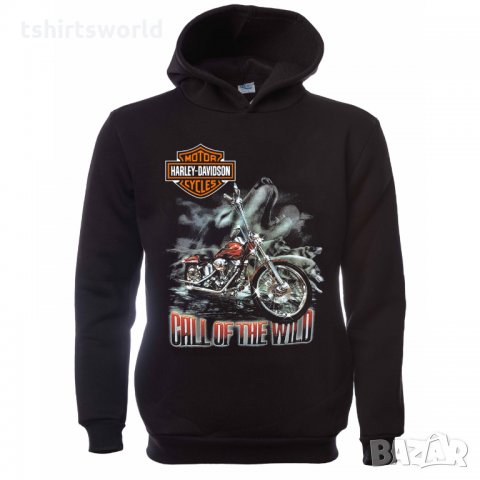 Нов мъжки суичър с дигитален печат Motor Harley Davidson Cycles - Call of the wild, снимка 5 - Суичъри - 31572939