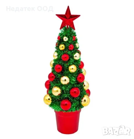 Коледна, Декоративна, Елха, Многоцветен, 39см