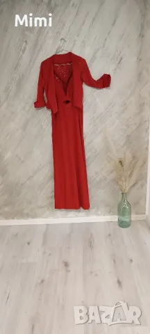 червена рокля  + подарък, снимка 9 - Рокли - 38685814