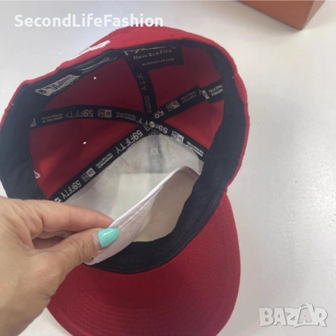 Вълнена шапка New Era 59 Fifty MLB Cincinnati Reds Fitted 7 5/8 С козирка , снимка 4 - Шапки - 53204535
