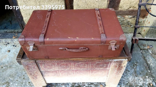 Ретро античен куфар за багаж, Декорация за дома, снимка 3 - Куфари - 51393519