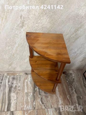 Дървени ъглови рафтове 2бр., снимка 10 - Етажерки - 54096686