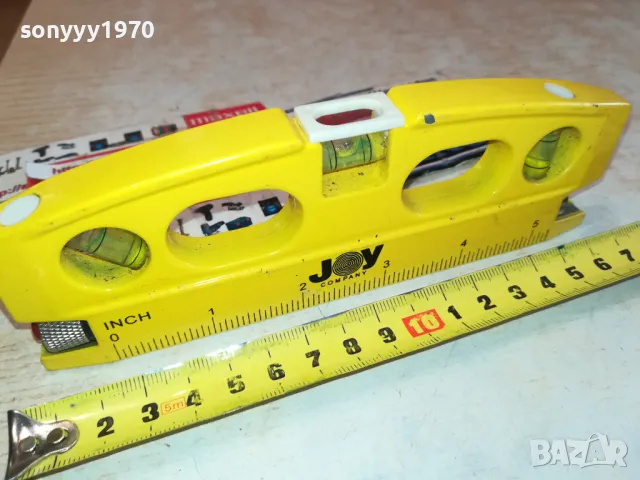 JOY COMPANY-МЕТАЛЕН НИВЕЛ С LED LASER-ВНОС SWISS 0602251004, снимка 9 - Други инструменти - 48988706