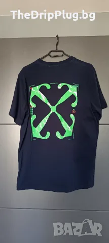 Off White мъжка тениска размер XL (L) тъмно синя Hypebeast Virgil Abloh 
