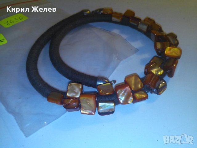 КРАСИВО СЕДЕФЕНО КОЛИЕ ХЕНД-МЕЙД 7636, снимка 3 - Колиета, медальони, синджири - 29755423