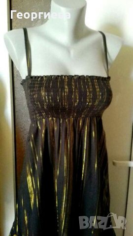 Рокля на H&M, в черно и златисто👗🍀XS,S,S//M👗арт.3079, снимка 2 - Рокли - 29935723