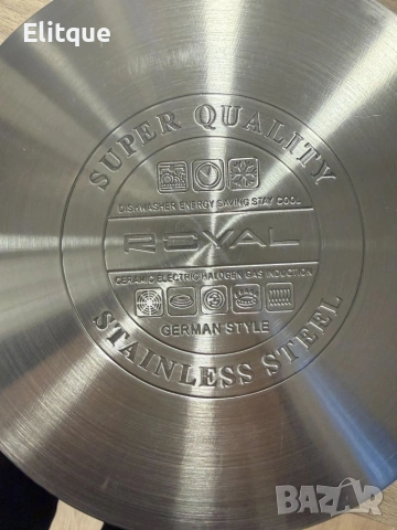 Комплект съдове за готвене от 12 части – Неръждаема стомана, равномерно нагряване и лесна поддръжка, снимка 9 - Други - 53269639