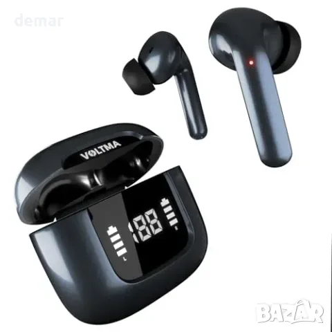BoltAction сини безжични слушалки Bluetooth 5.3 с ENC и LED дисплей, снимка 2 - Bluetooth слушалки - 56338113