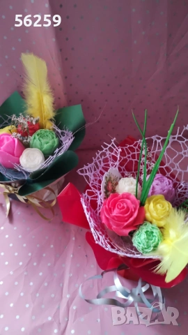 Букети от глицеринови цветя, снимка 9 - Други - 53193342