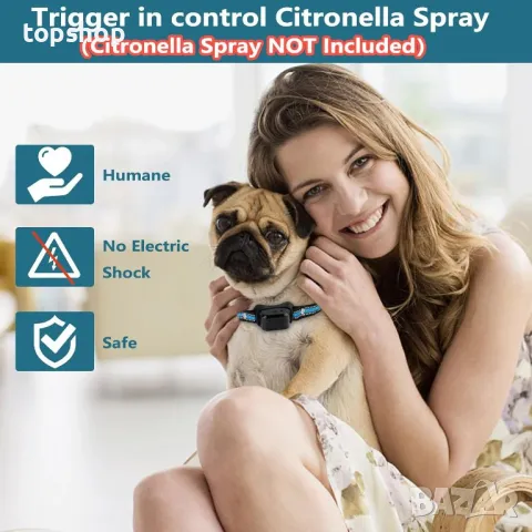 HOMELYLIFE Нашийник против лай за кучета Спрей/Вибрация/Звукови режими с дистанционен обхват 300 м, снимка 2 - За кучета - 50355224