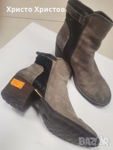 Дамски велурени боти KHRIO Размер 37, снимка 3 - Дамски боти - 53121649