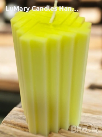 Свещ “ Жълта свежест”, снимка 4 - Декорация за дома - 53223361
