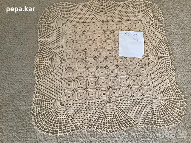 Тишлайфер и каре,плетени на кука, снимка 3 - Декорация за дома - 47480839